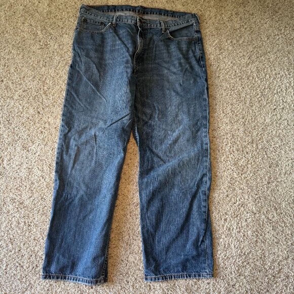 Levis 550 W42 L30 Distressed Blue Denim Jeans - Picture 13 of 14